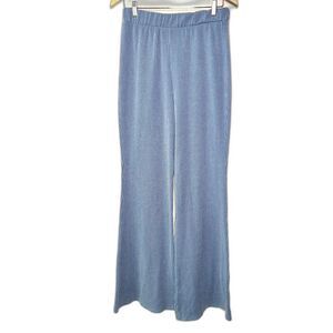 retro Teenbell blue ribbed knit flare leg Y2K pants XL